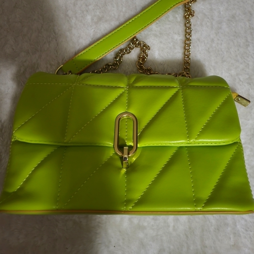 Women's Fashion Handbags - Lime Green